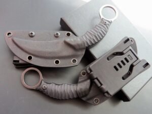 Karambit Knife G10 Handle Claw Knife With Kydex Sheath Handheld Edc Knife-Sliver