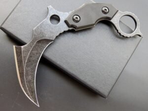Karambit Knife C1699 Fixed Knife G10 Handle + D2 Stone Washed Steel Blade Convenient Edc Tool