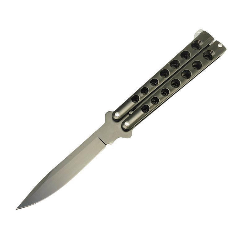 1395c71ab737277b17ac7c5773a27a6.jpg High Quality Helix Butterfly Balisong Knife Black