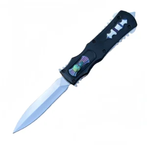 Ghost head straight out switchblade knife