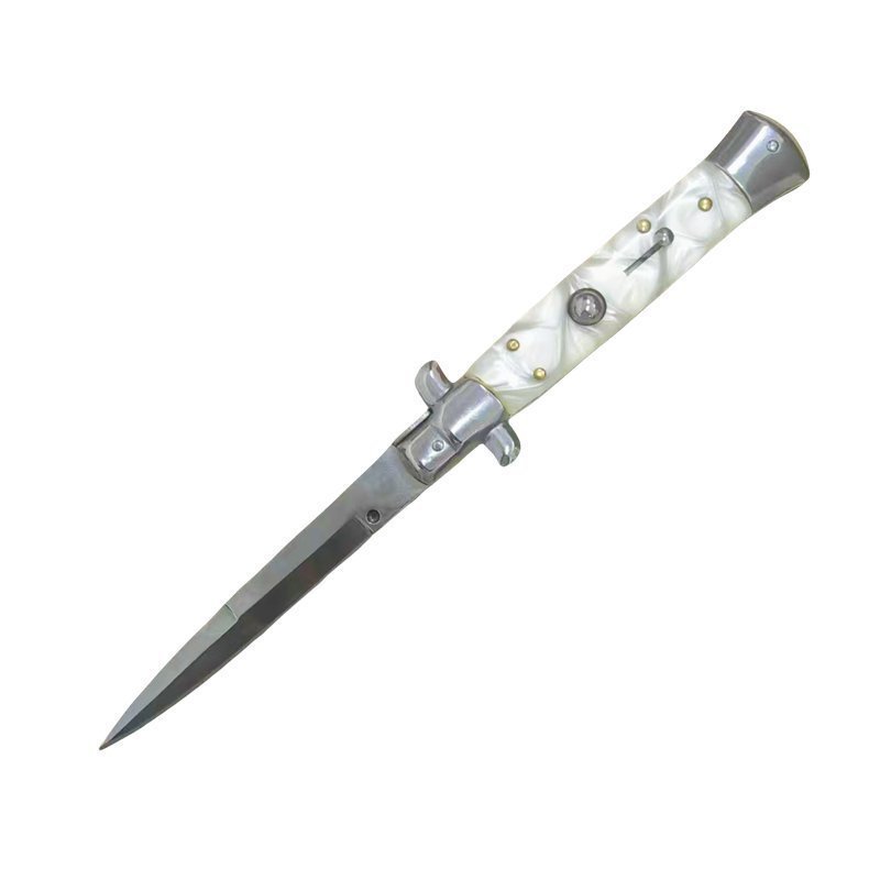 20241115162701-1.jpg 9 inch Flick Knife Pearl White STILETTO Knife
