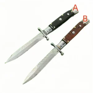 10-inch Damascus Stiletto knife flick knife switchblade