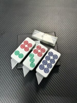 Mahjong tile pusher utility knife