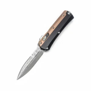 Damascus OTF knife