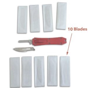 Scalpel Utility Knife With 10 Blade Knife Silver Box Cutter