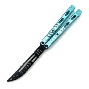 Variant practice butterfly 7075 aluminum uncut training knife