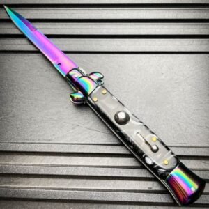 8.75 Inch Italian pocket knife with stiletto switch blade
