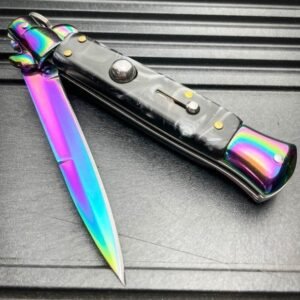 8.75 Inch Italian pocket knife with stiletto switch blade