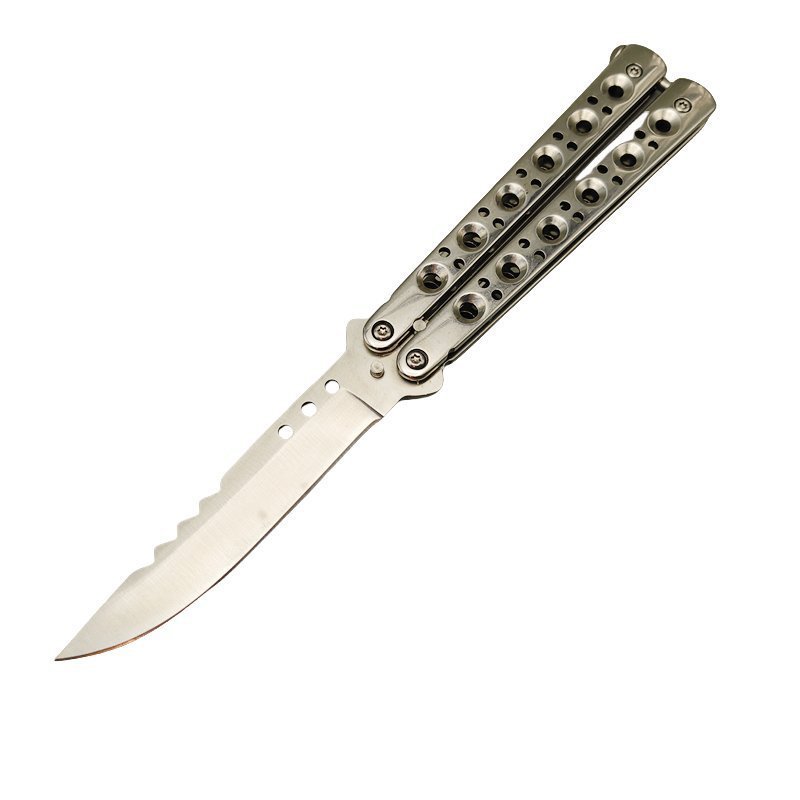 897917292d1eb602e5ea52e8dad302f.jpg Balisong Knife Silver