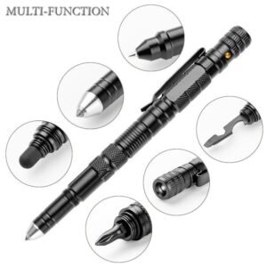 Multi Function Outdoor Pen Emergency Flashlight Screwdriver Bottle Opener Window Breaker Outdoor Survival Self Outdoor EDC Tool