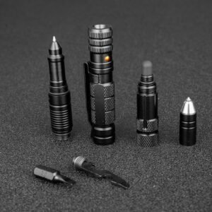 Multi Function Outdoor Pen Emergency Flashlight Screwdriver Bottle Opener Window Breaker Outdoor Survival Self Outdoor EDC Tool