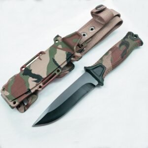 Camouflage high hardness infantry outdoor utility knife outdoor camping knife Compact