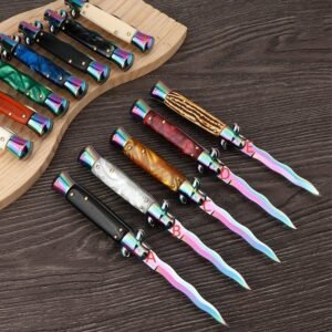 8.75-inch Pocket Spring Knife/Folding Knife – Snake Blade