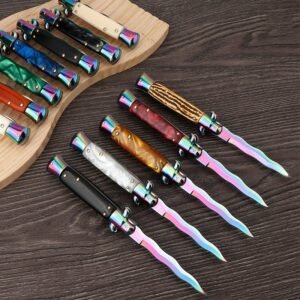 8.75-inch Pocket Spring Knife/Folding Knife – Snake Blade