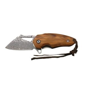 Damascus steel mini edge pocket knife high hardness outdoor portable with hand-held meat