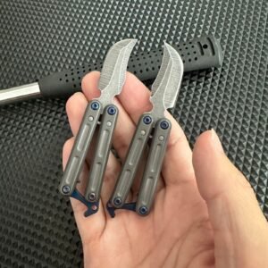 Mini Butterfly Knife Mini Balisong Tainless Steel Practice Knife Key edge Fruit Knife