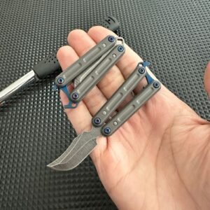 Mini Butterfly Knife Mini Balisong​ Tainless Steel Practice Knife Key edge Fruit Knife