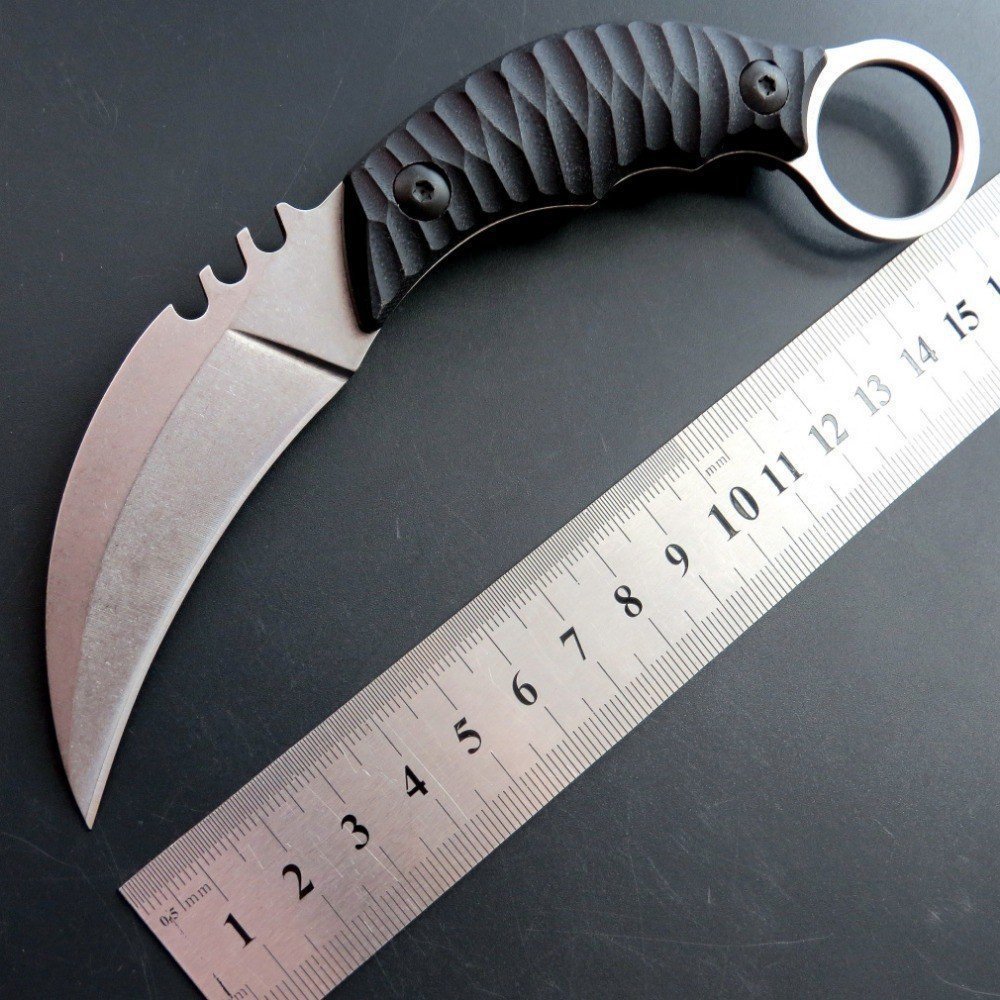 O1CN01vEF1hr1qdkl0kvq99_4128405519-0-cib.jpg Karambit Knife G10 Handle Claw Knife With Kydex Sheath Handheld Edc Knife-Sliver