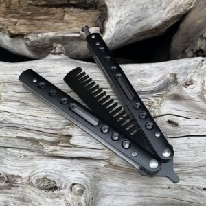 Balisong Butterfly Comb Outdoor Camping Practice Comb Ball Bearings, Practice Tools Butterfly Comb