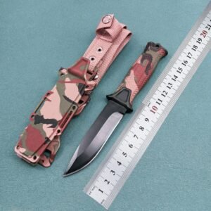 Camouflage high hardness infantry outdoor utility knife outdoor camping knife Compact