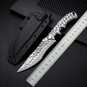Ice straight knife, high hardness and edge outdoor utility knife, carry-on straight knife