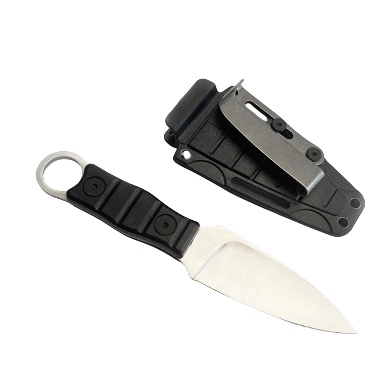 a-5.webp Outdoor straight knife, high hardness, sharpness, Outdoor small straight knife, with K sheath A-5 Sanding/Black handle