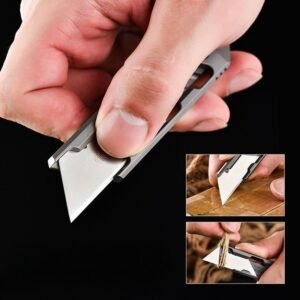 Titanium Box Cutter Alloy Utility Knife Edc Hidden Blade Compact Outdoor Retractable Knife Art Knife Paper Cutter