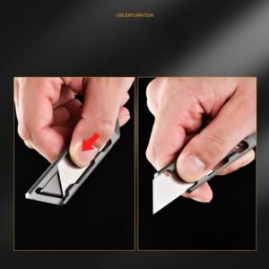 Titanium Box Cutter Alloy Utility Knife Edc Hidden Blade Compact Outdoor Retractable Knife Art Knife Paper Cutter