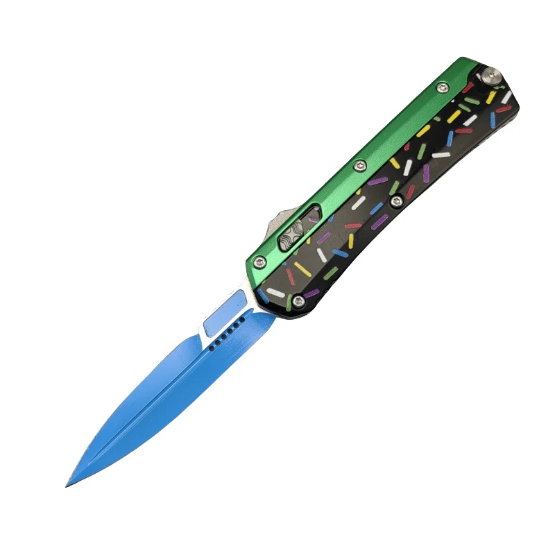 微信图片_20250428153101-2-4.webp Donut Fighter Switchblade OTF Knife–Green & Black