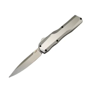 Plain Silver Donut Switchblade OTF